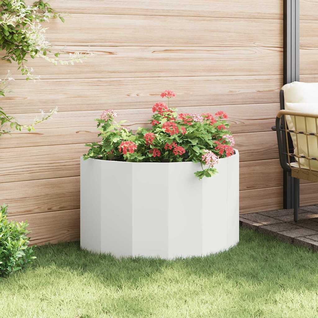 Plantekassed Hvit 90 x 45 x 50 cm Stål