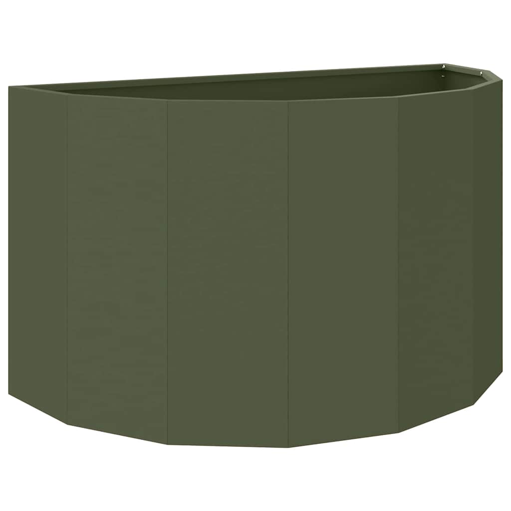 Plantekassed Olivengrønn 90 x 45 x 50 cm Stål