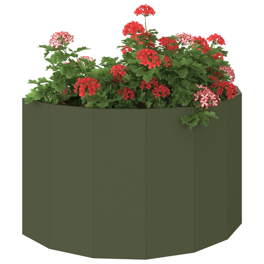 Plantekassed Olivengrønn 90 x 45 x 50 cm Stål