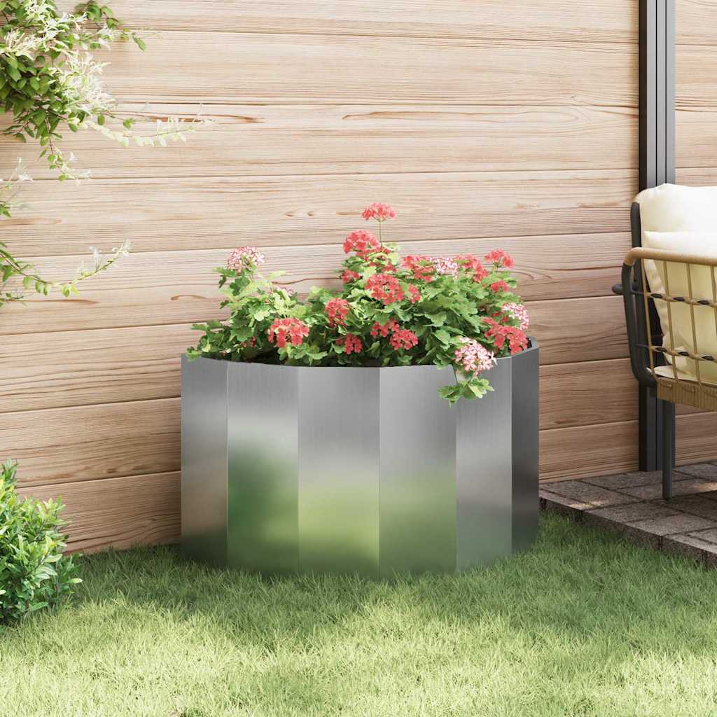 Plantekassed sølv 90 x 45 x 50 cm Galvanisert Stål