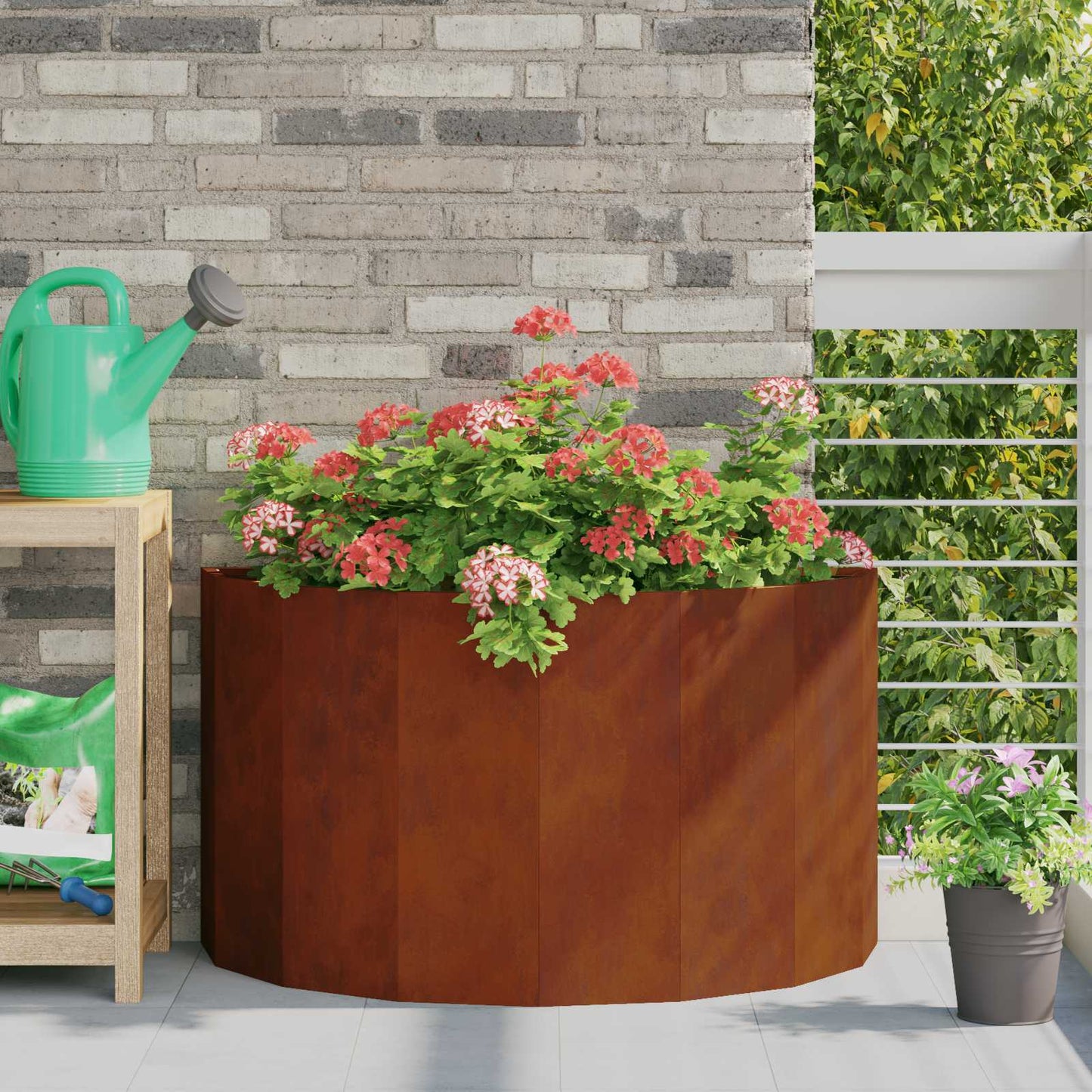 Plantekassed Rusten 90 x 45 x 50 cm Cortenstål