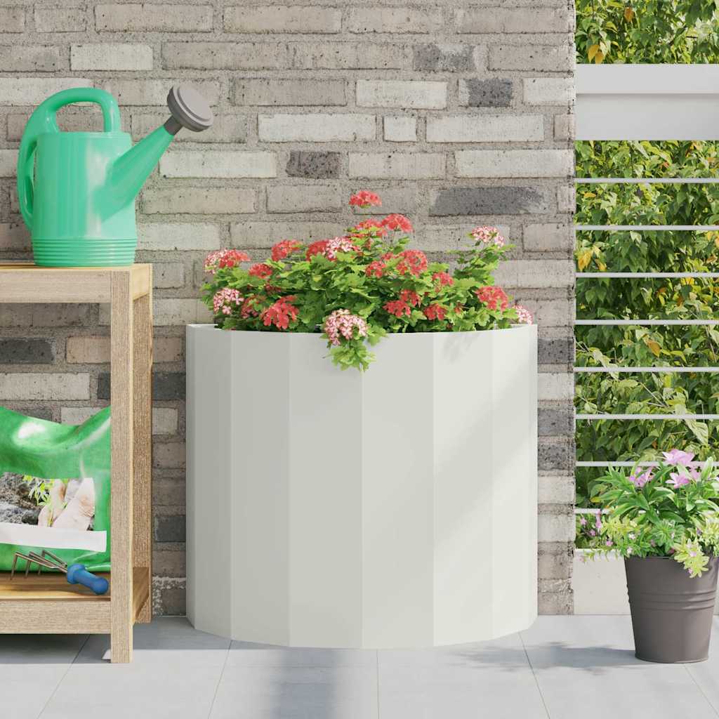 Plantekassed Hvit 60 x 30 x 50 cm Stål