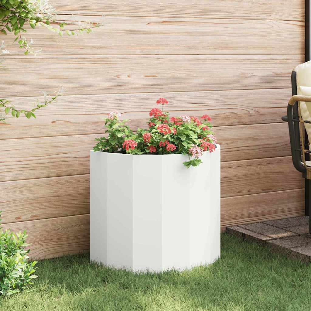 Plantekassed Hvit 60 x 30 x 50 cm Stål