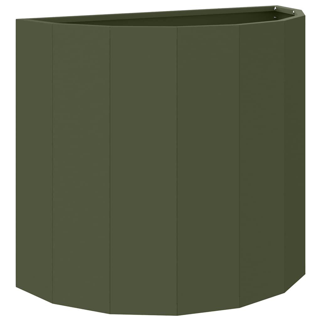 Plantekassed Olivengrønn 60 x 30 x 50 cm Stål