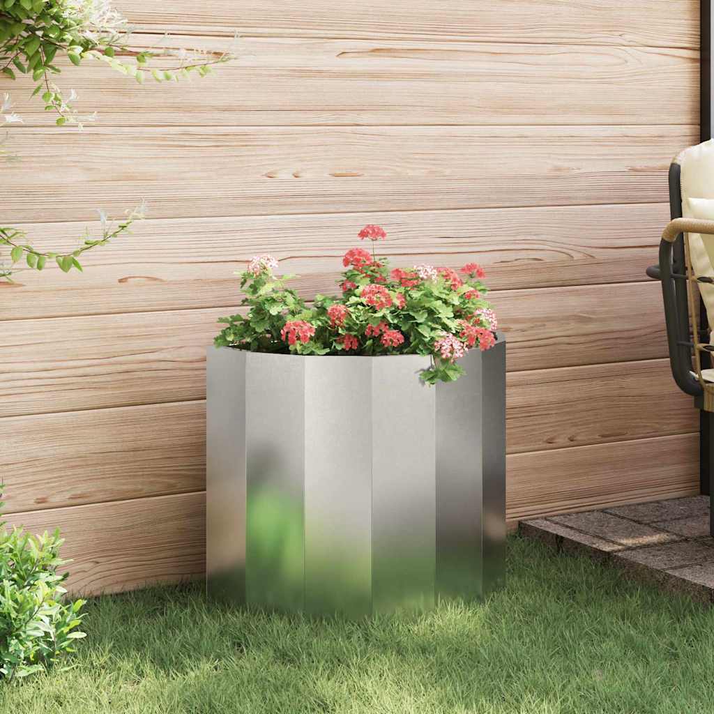 Plantekassed sølv 60 x 30 x 50 cm Rustfritt Stål