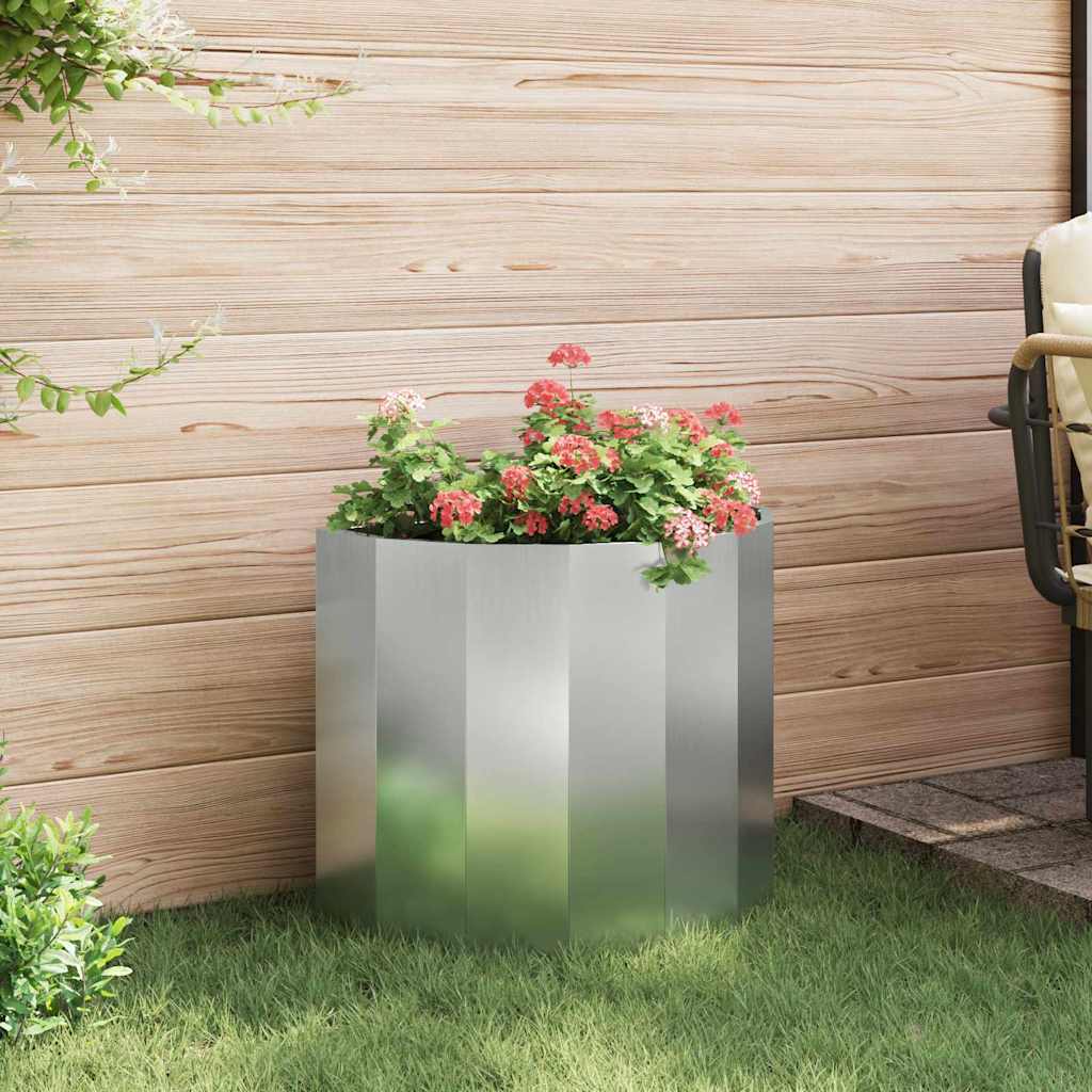 Plantekassed sølv 60 x 30 x 50 cm Galvanisert Stål