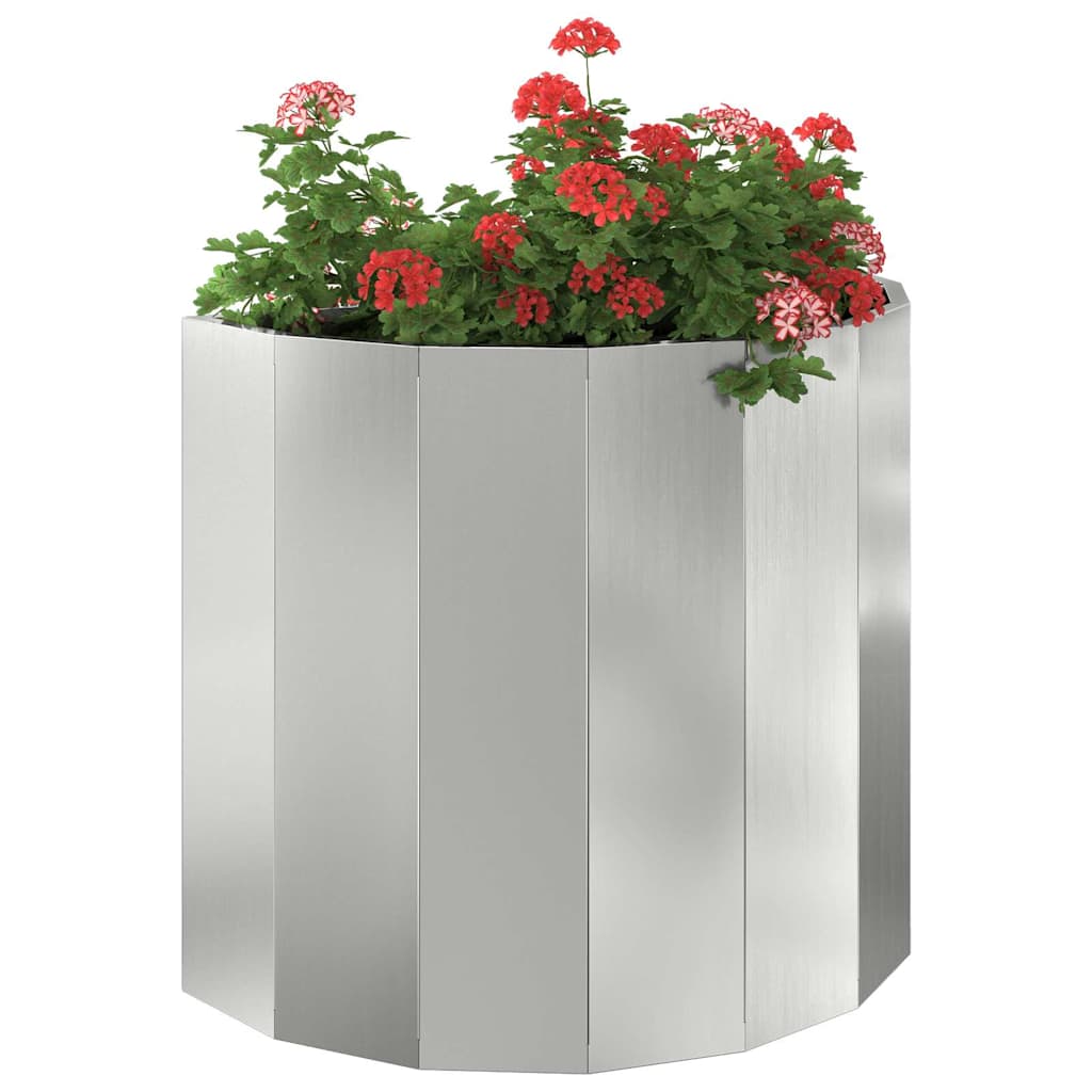 Plantekassed sølv 60 x 30 x 50 cm Galvanisert Stål