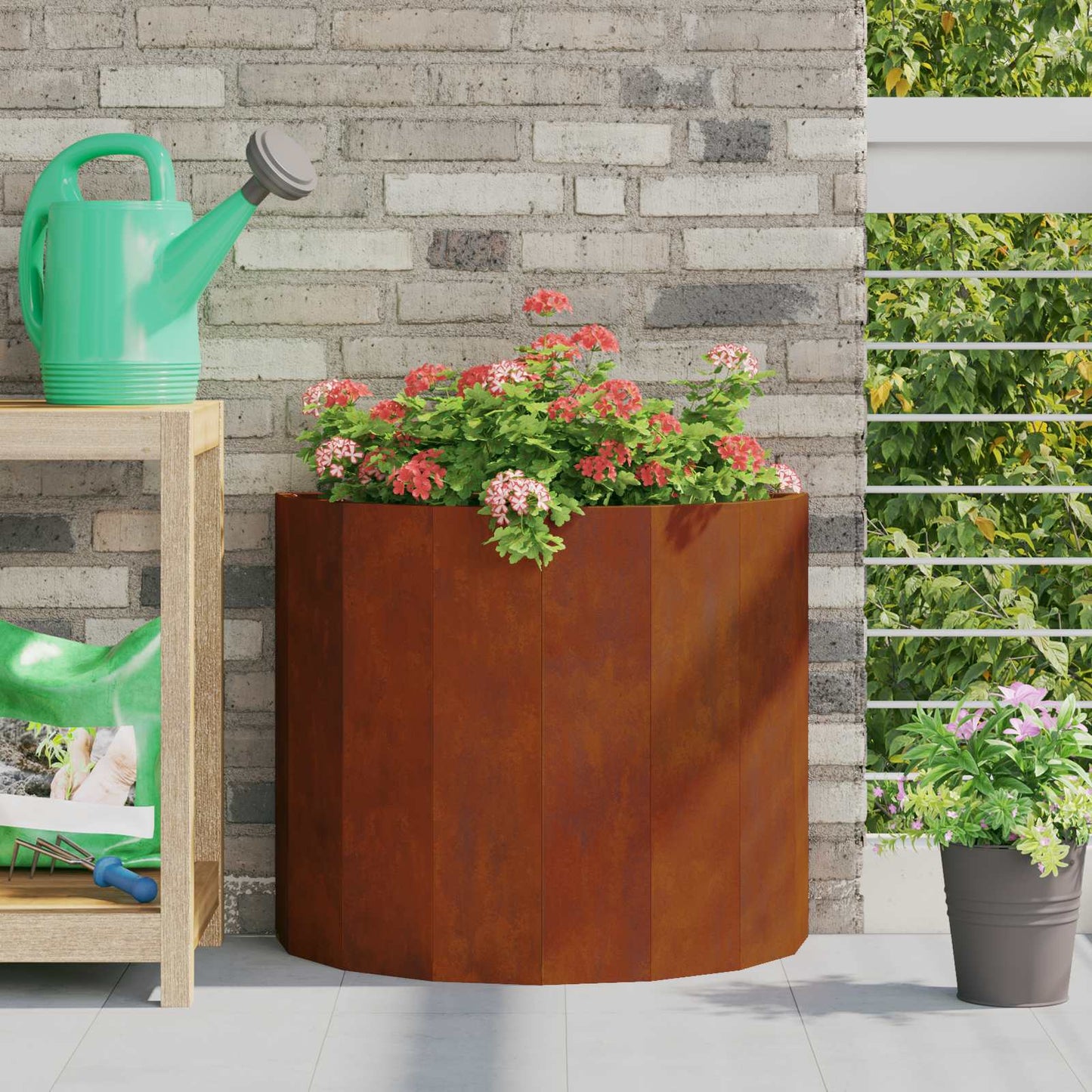 Plantekassed Rusten 60 x 30 x 50 cm Cortenstål
