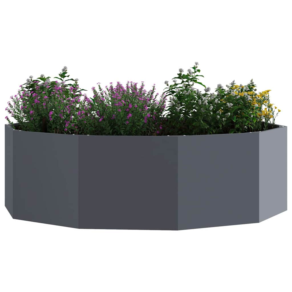 Plantekassed Antrasitt 120 x 120 x 35 cm Stål