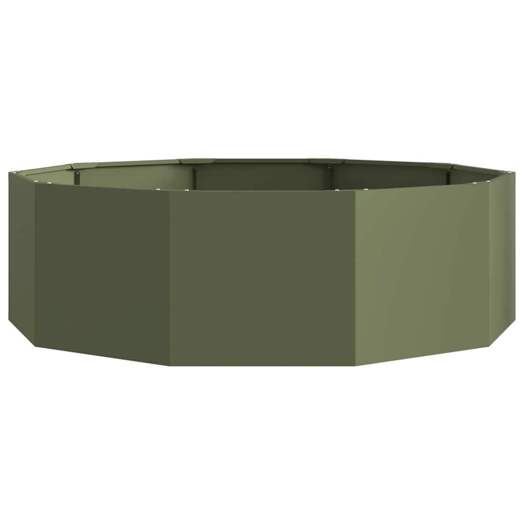 Plantekassed Olivengrønn 120 x 120 x 35 cm Stål