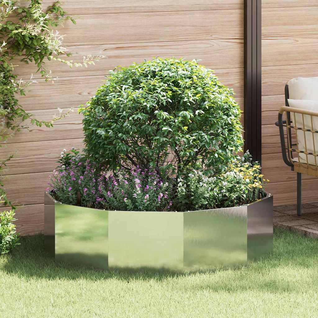 Plantekassed sølv 120 x 120 x 35 cm Rustfritt Stål