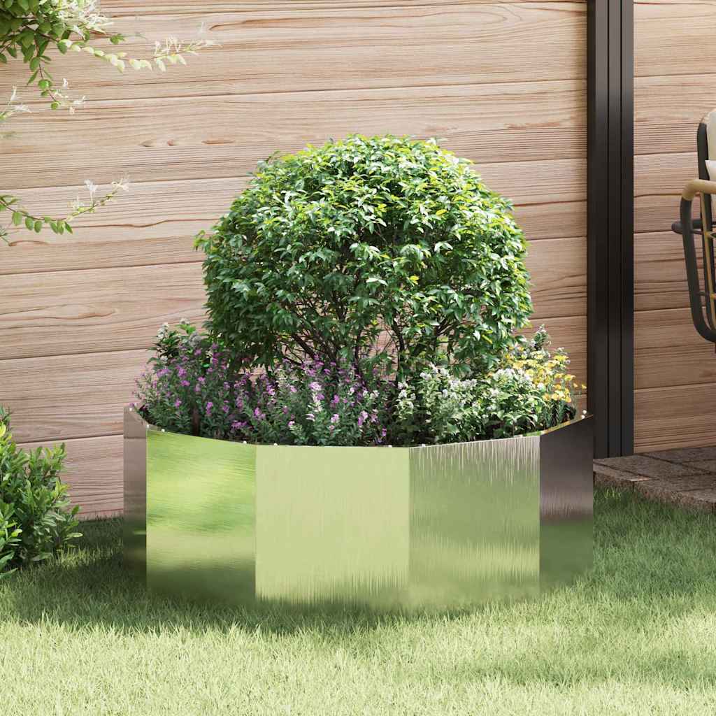 Plantekassed sølv 90 x 90 x 35 cm Rustfritt Stål