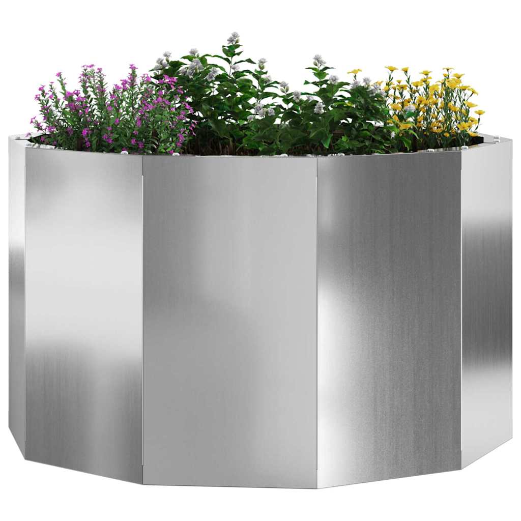 Plantekassed sølv 60 x 60 x 35 cm Galvanisert Stål