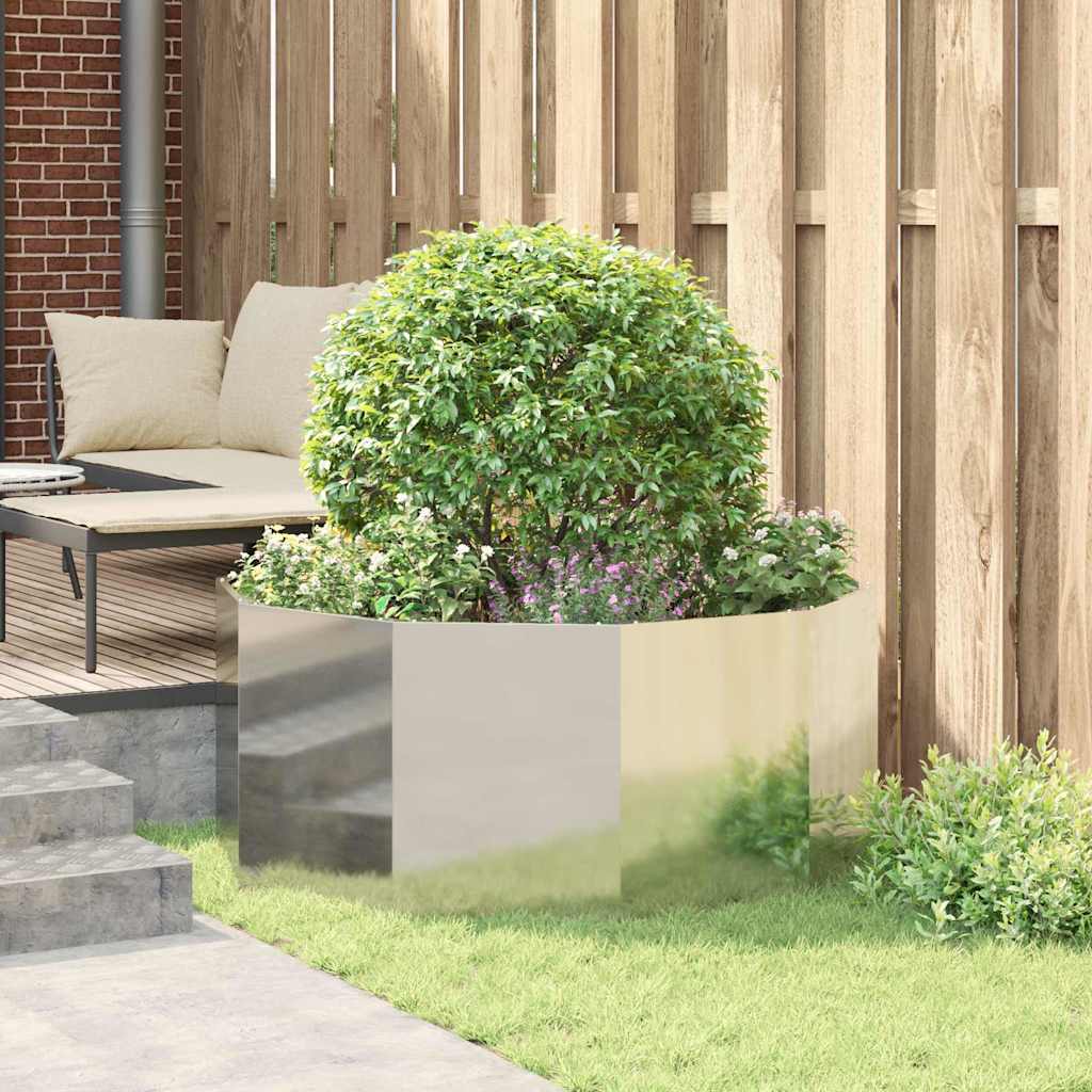 Plantekassed sølv 120 x 120 x 50 cm Galvanisert Stål