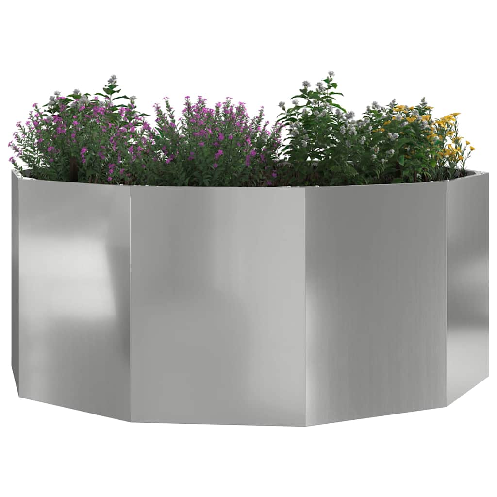 Plantekassed sølv 120 x 120 x 50 cm Galvanisert Stål