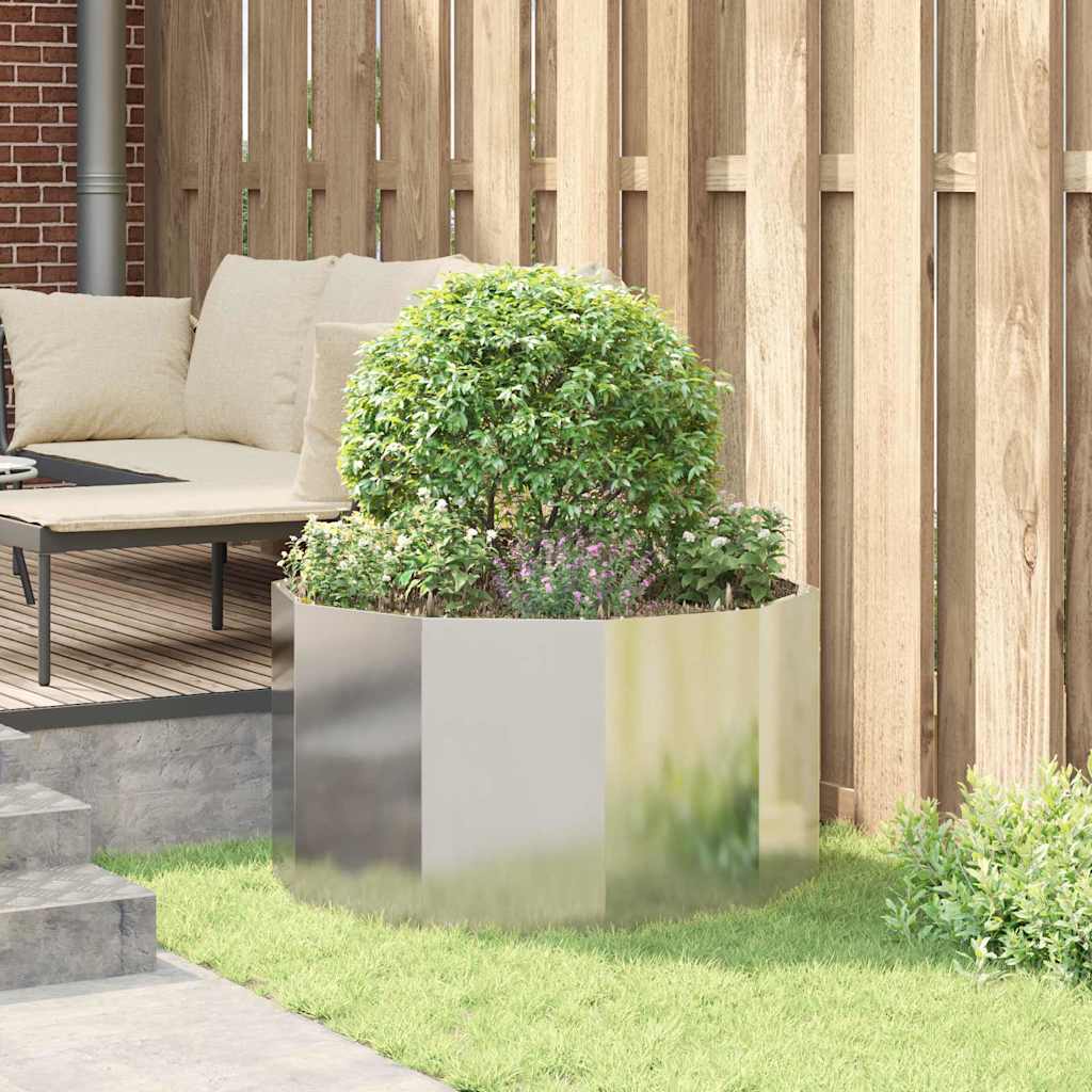 Plantekassed sølv 90 x 90 x 50 cm Galvanisert Stål