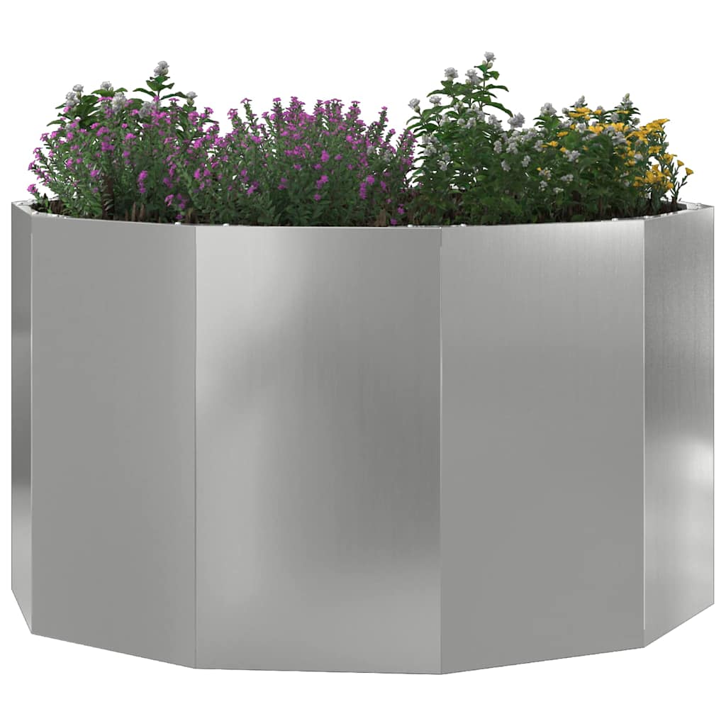Plantekassed sølv 90 x 90 x 50 cm Galvanisert Stål