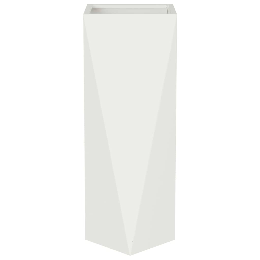 Plantekassed 2 pcs Hvit 30 x 30 x 75 cm Stål