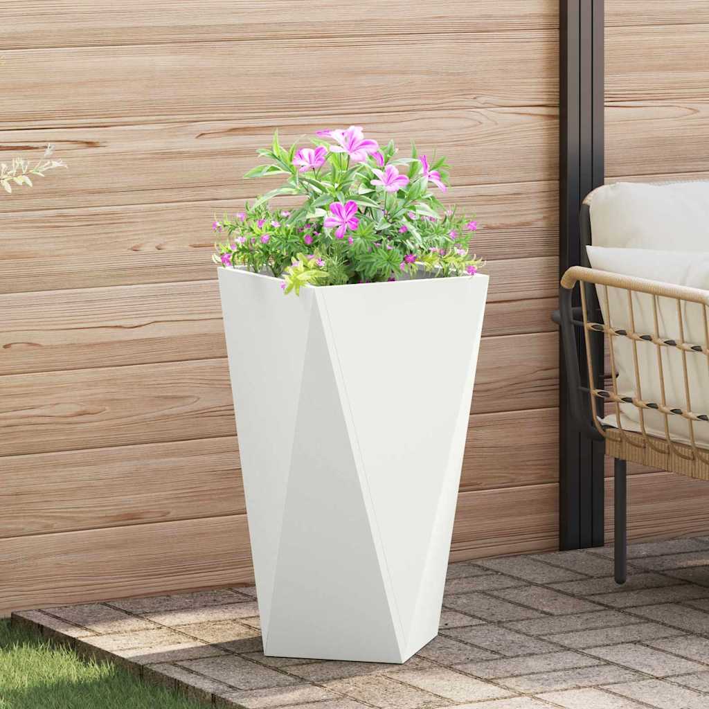 Plantekassed 2 pcs Hvit 40 x 40 x 75 cm Stål