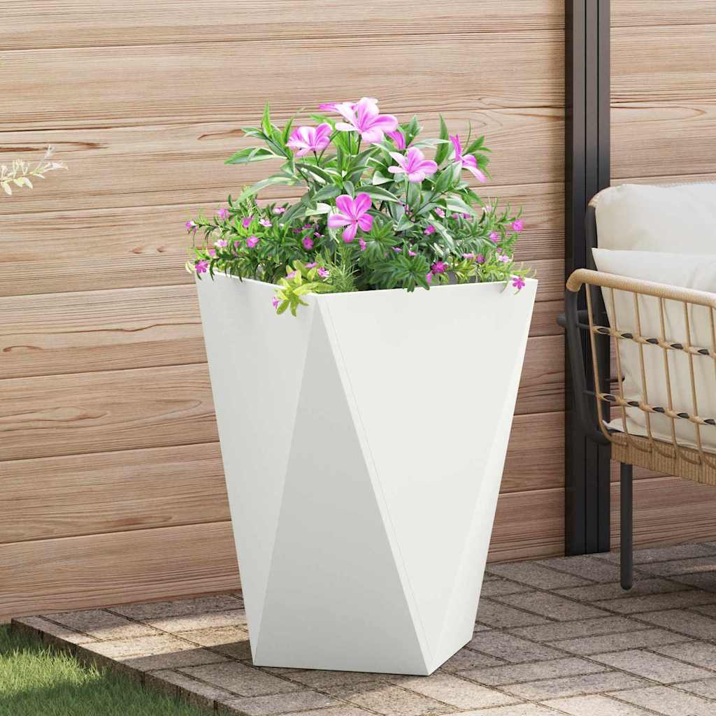 Plantekassed 2 pcs Hvit 50 x 50 x 75 cm Stål