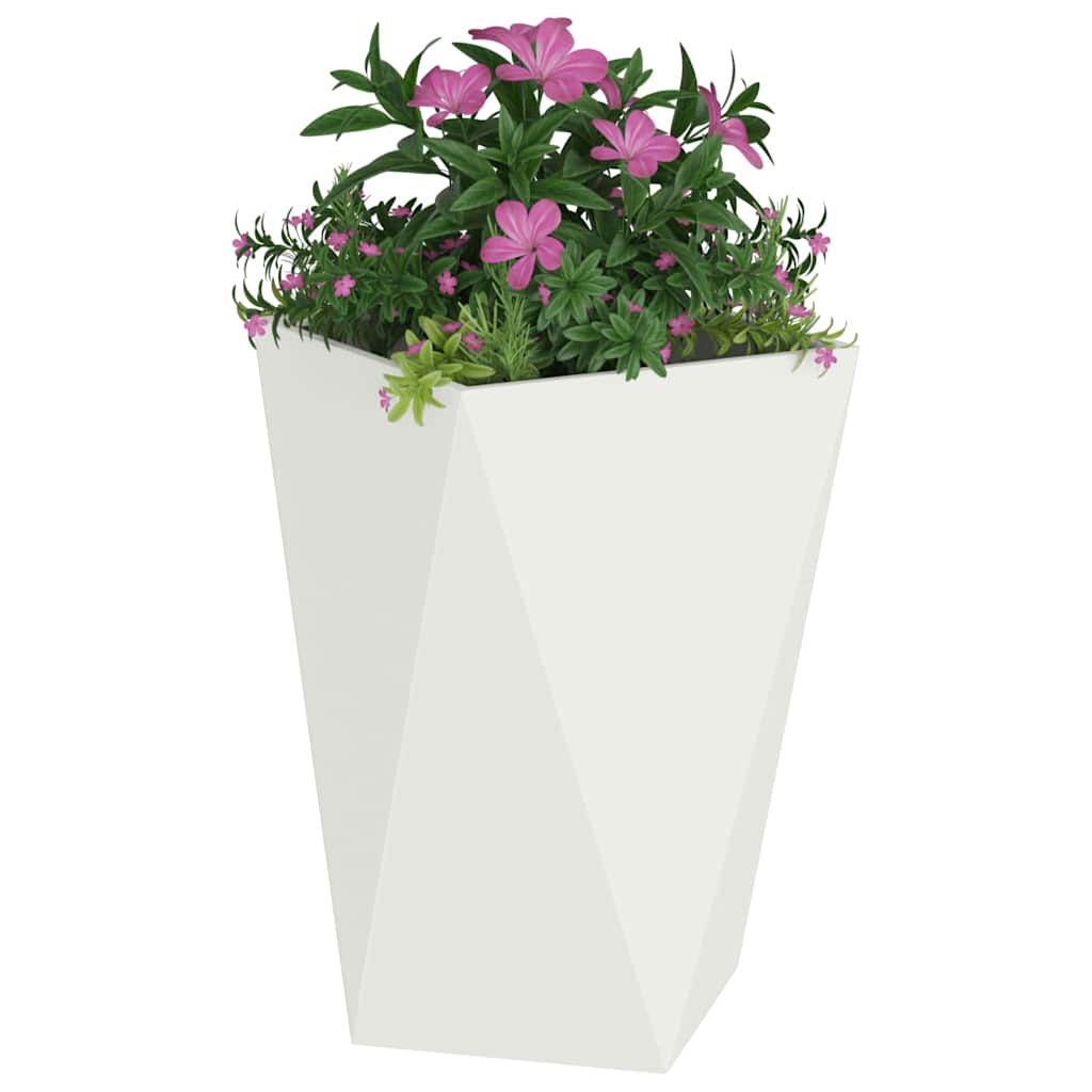 Plantekassed 2 pcs Hvit 50 x 50 x 75 cm Stål
