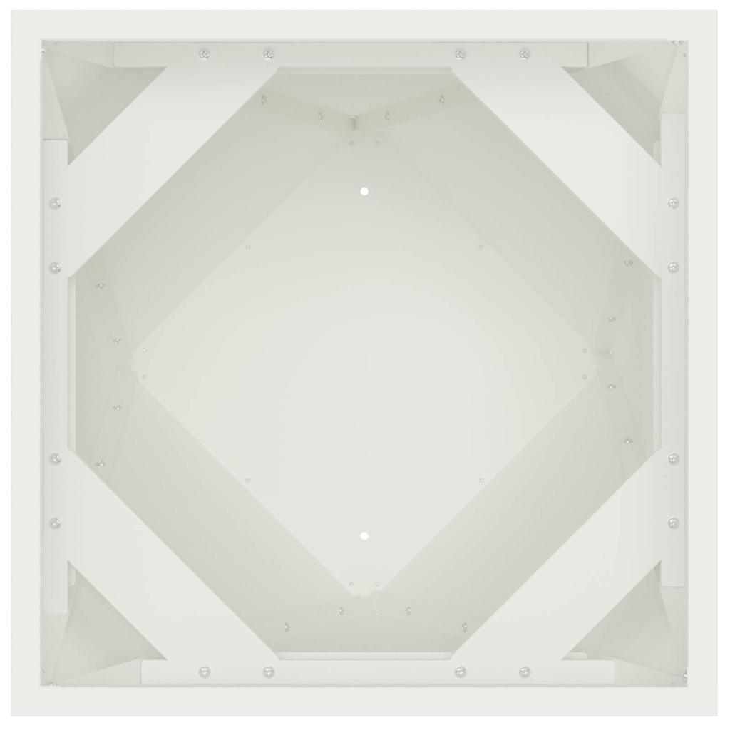 Plantekassed 2 pcs Hvit 50 x 50 x 75 cm Stål