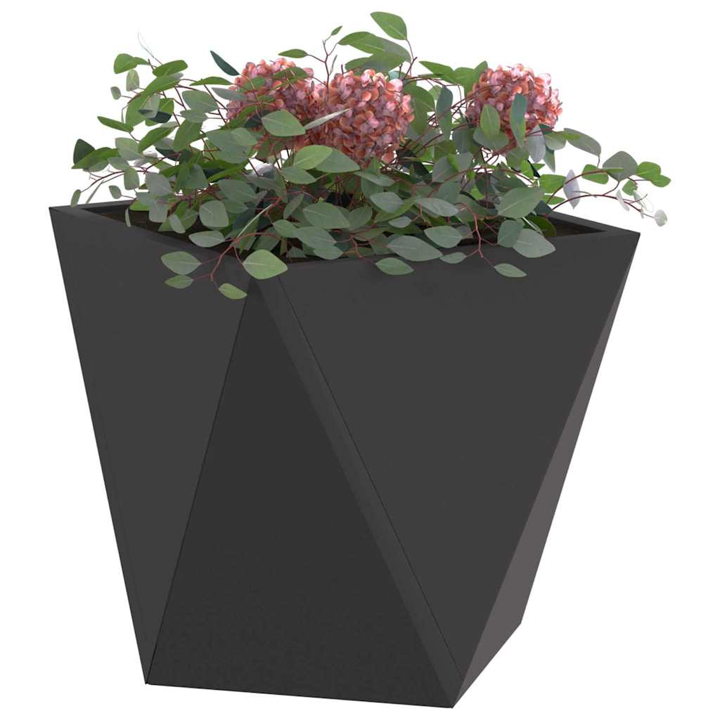 Plantekassed 2 pcs Svart 30 x 30 x 30 cm Stål
