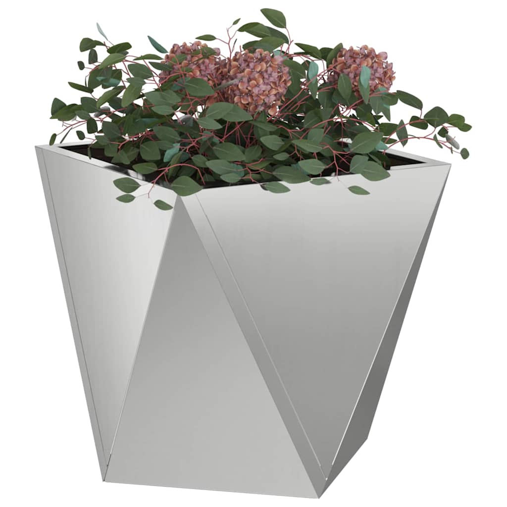 Plantekassed 2 pcs sølv 30 x 30 x 30 cm Galvanisert Stål