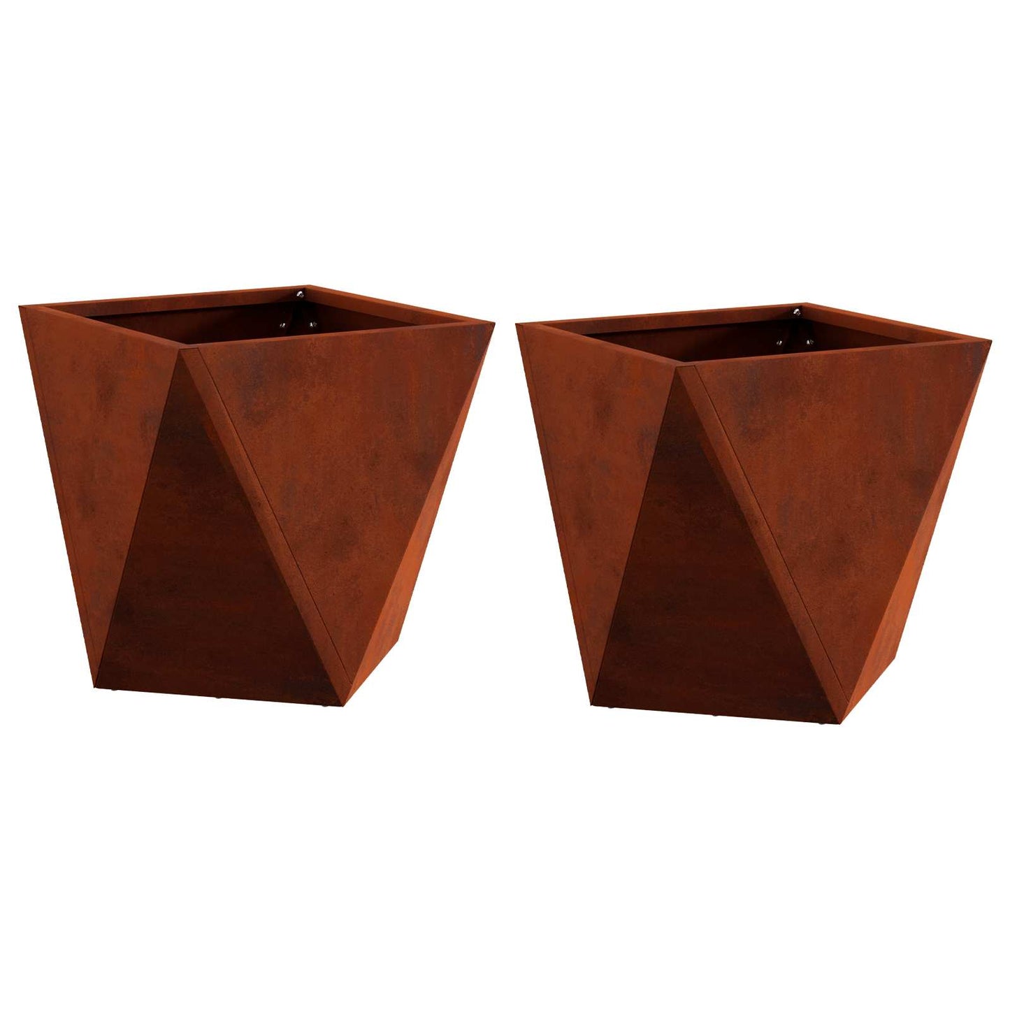 Plantekassed 2 pcs Rusten 30 x 30 x 30 cm Cortenstål