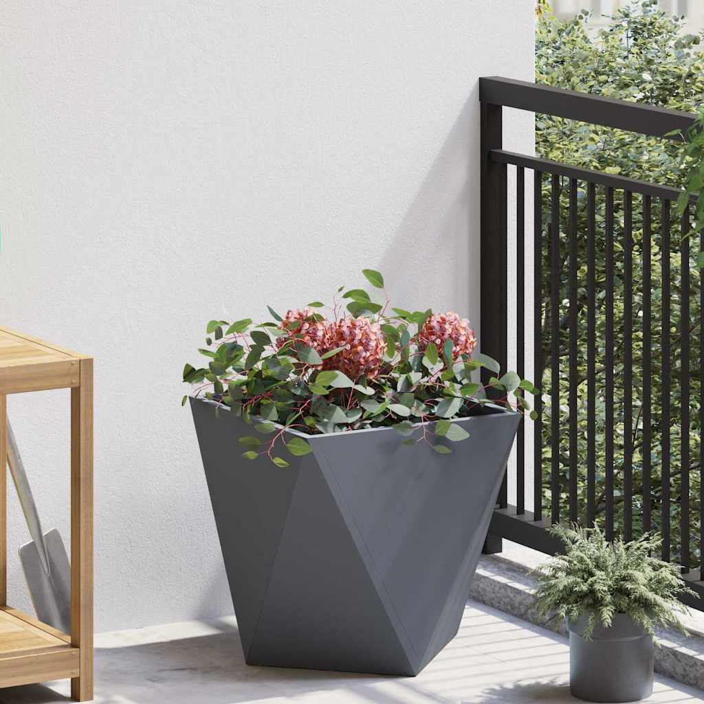 Plantekassed Antrasitt 40 x 40 x 40 cm Stål