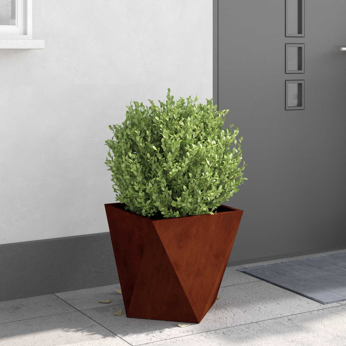 Plantekassed 2 pcs Rusten 40 x 40 x 40 cm Cortenstål