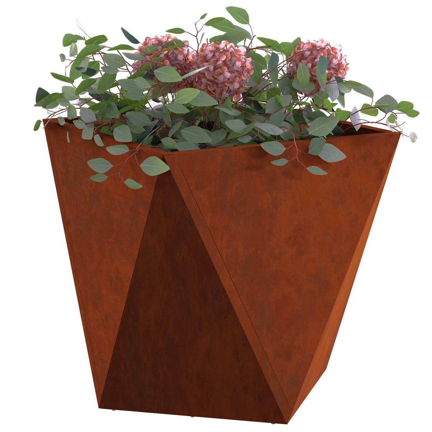 Plantekassed 2 pcs Rusten 40 x 40 x 40 cm Cortenstål