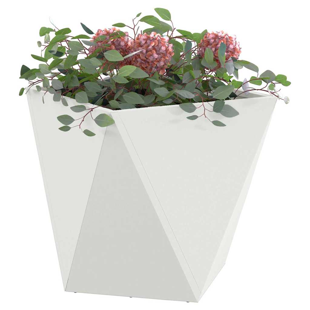 Plantekassed Hvit 50 x 50 x 50 cm Stål