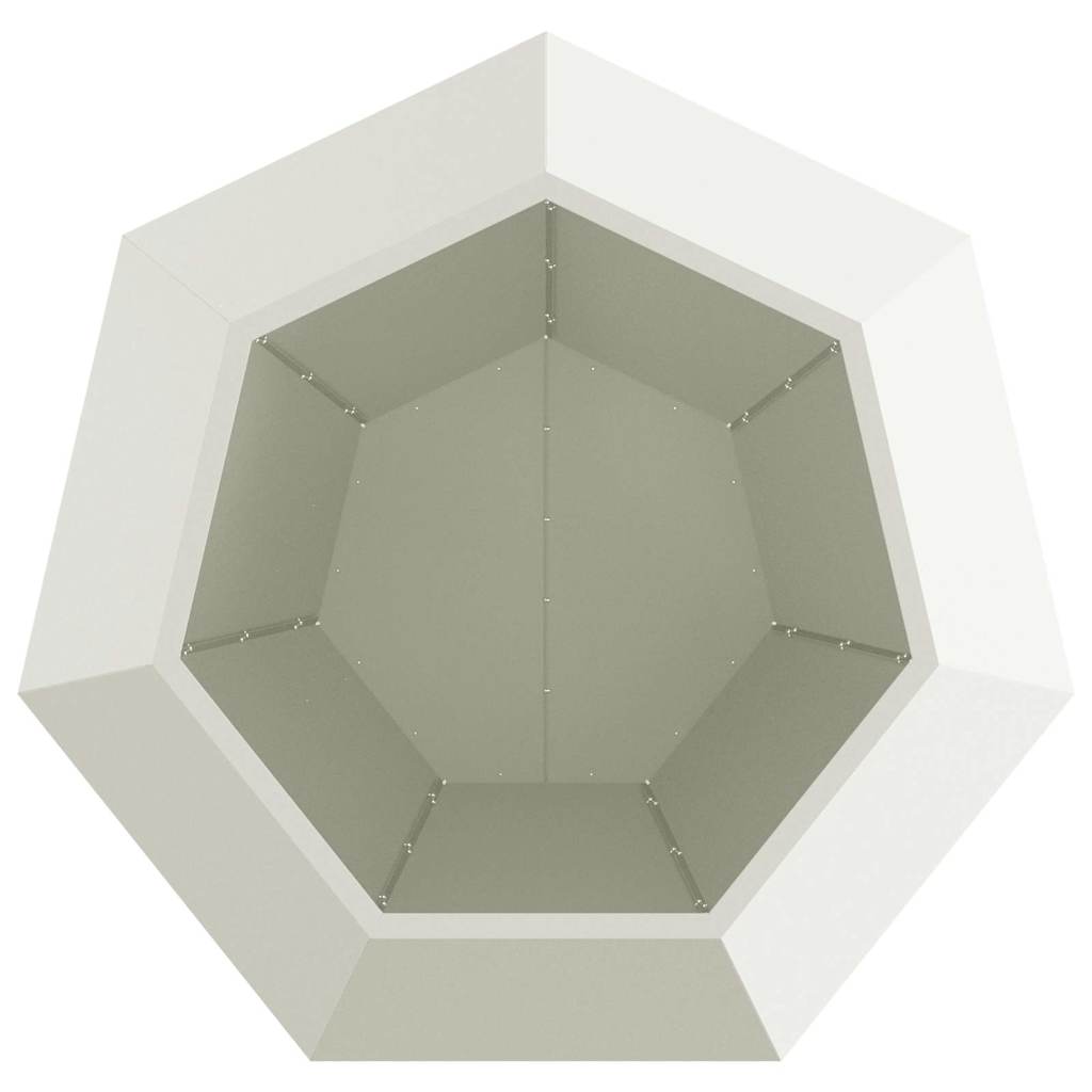 Plantekassed 2 pcs Hvit 100 x 100 x 80 cm Stål