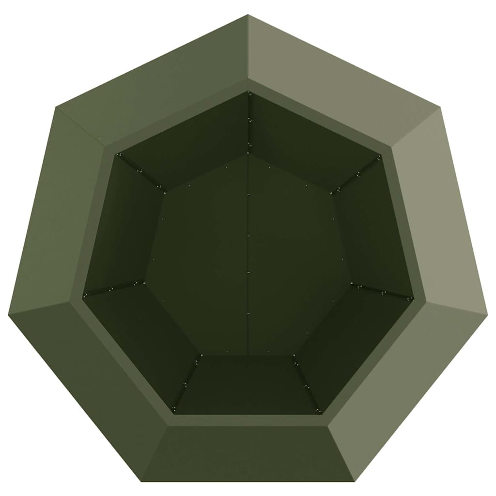 Plantekassed Olivengrønn 100 x 100 x 80 cm Stål