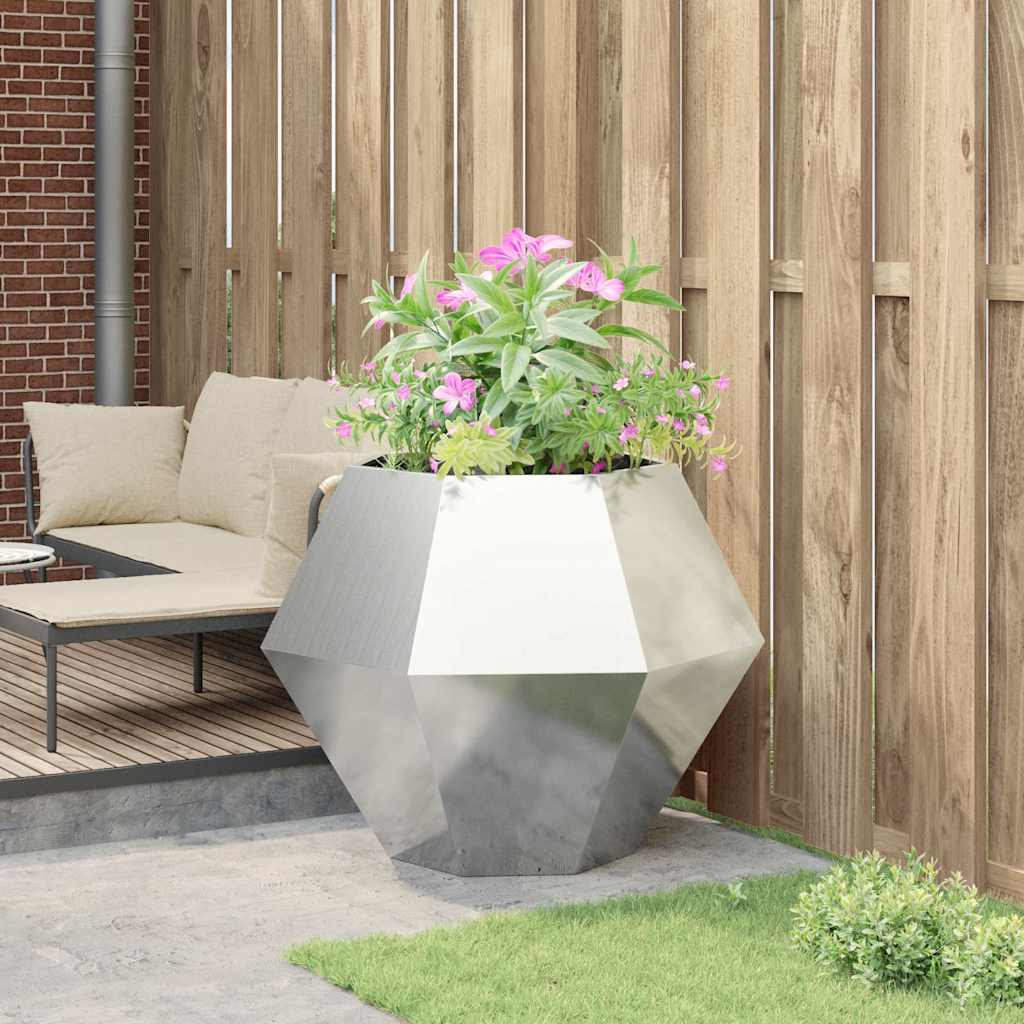 Plantekassed sølv 100 x 100 x 80 cm Rustfritt Stål