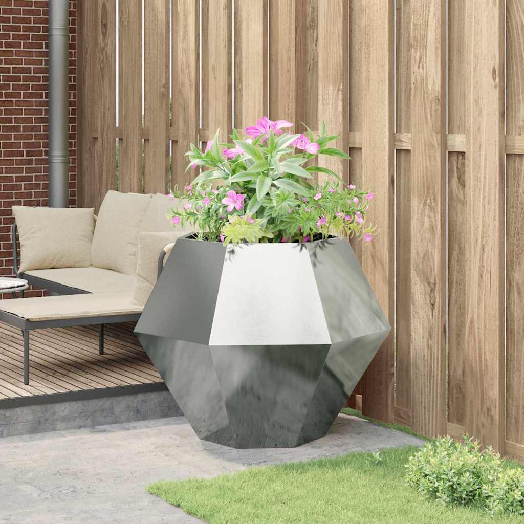 Plantekassed sølv 100 x 100 x 80 cm Galvanisert Stål