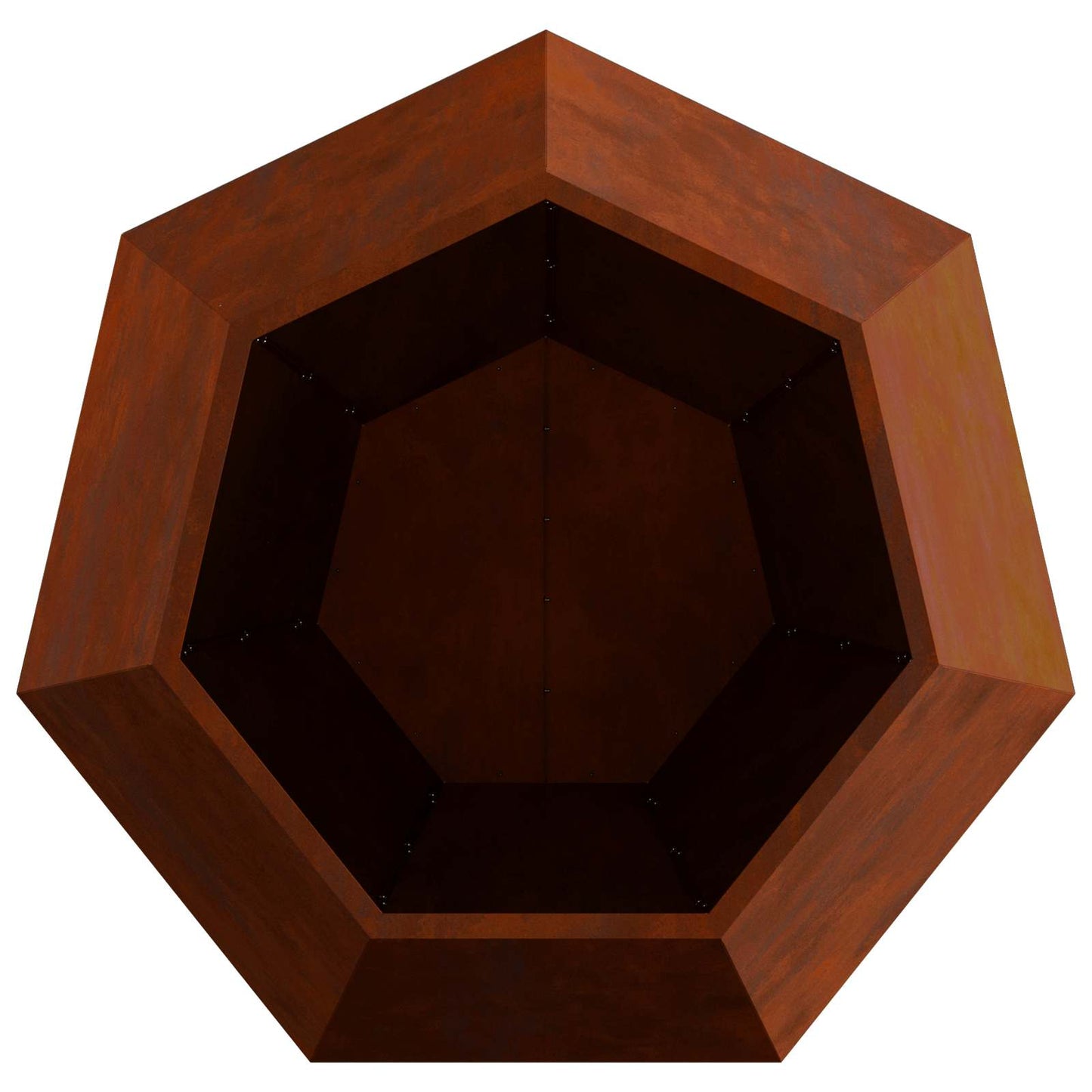 Plantekassed 2 stk. Rusten 100 x 100 x 80 cm Cortenstål