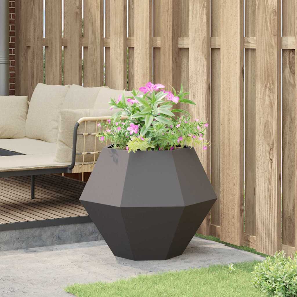 Plantekassed Svart 75 x 75 x 60 cm Stål