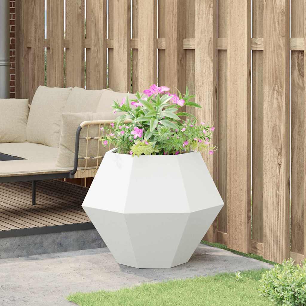 Plantekassed Hvit 75 x 75 x 60 cm Stål