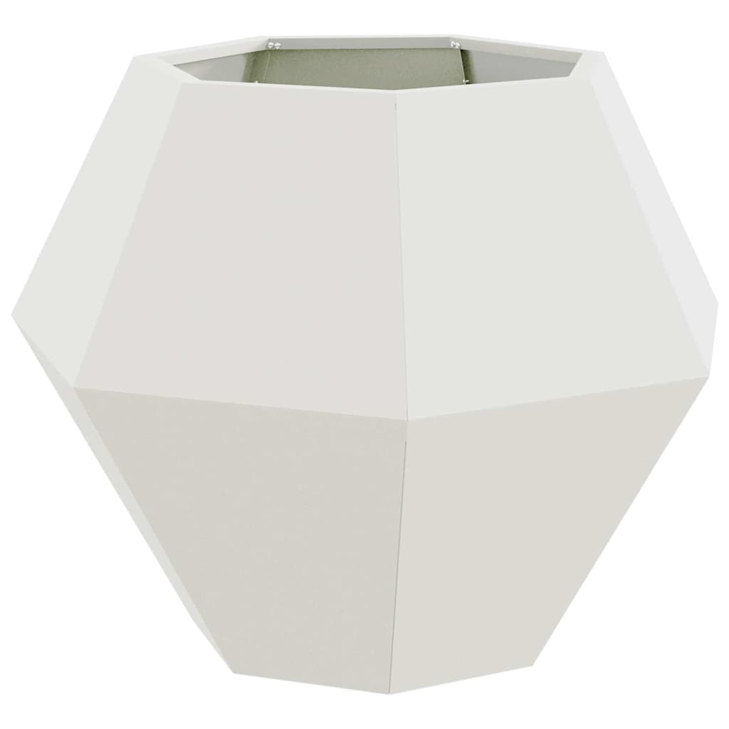 Plantekassed 2 pcs Hvit 75 x 75 x 60 cm Stål