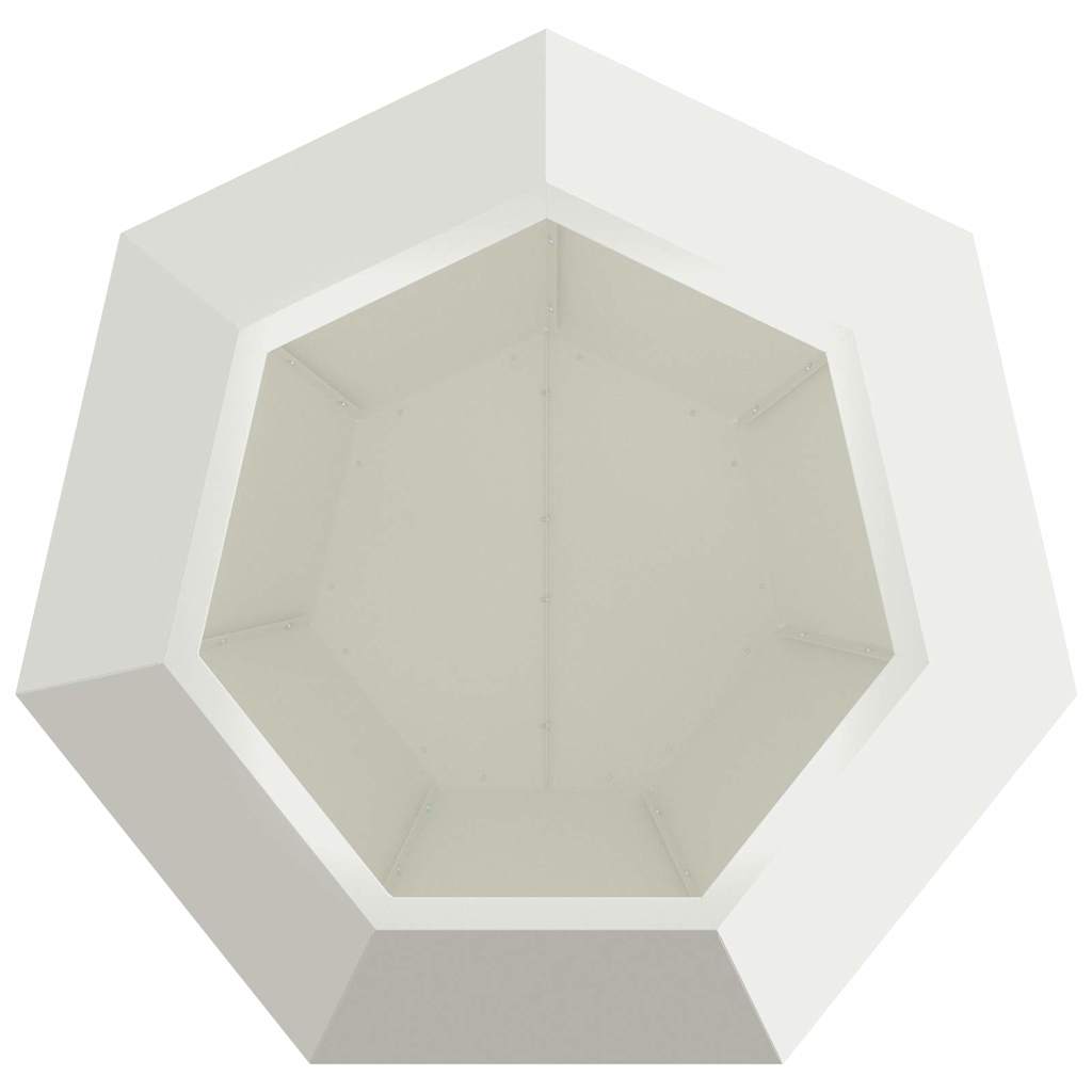 Plantekassed 2 pcs Hvit 75 x 75 x 60 cm Stål