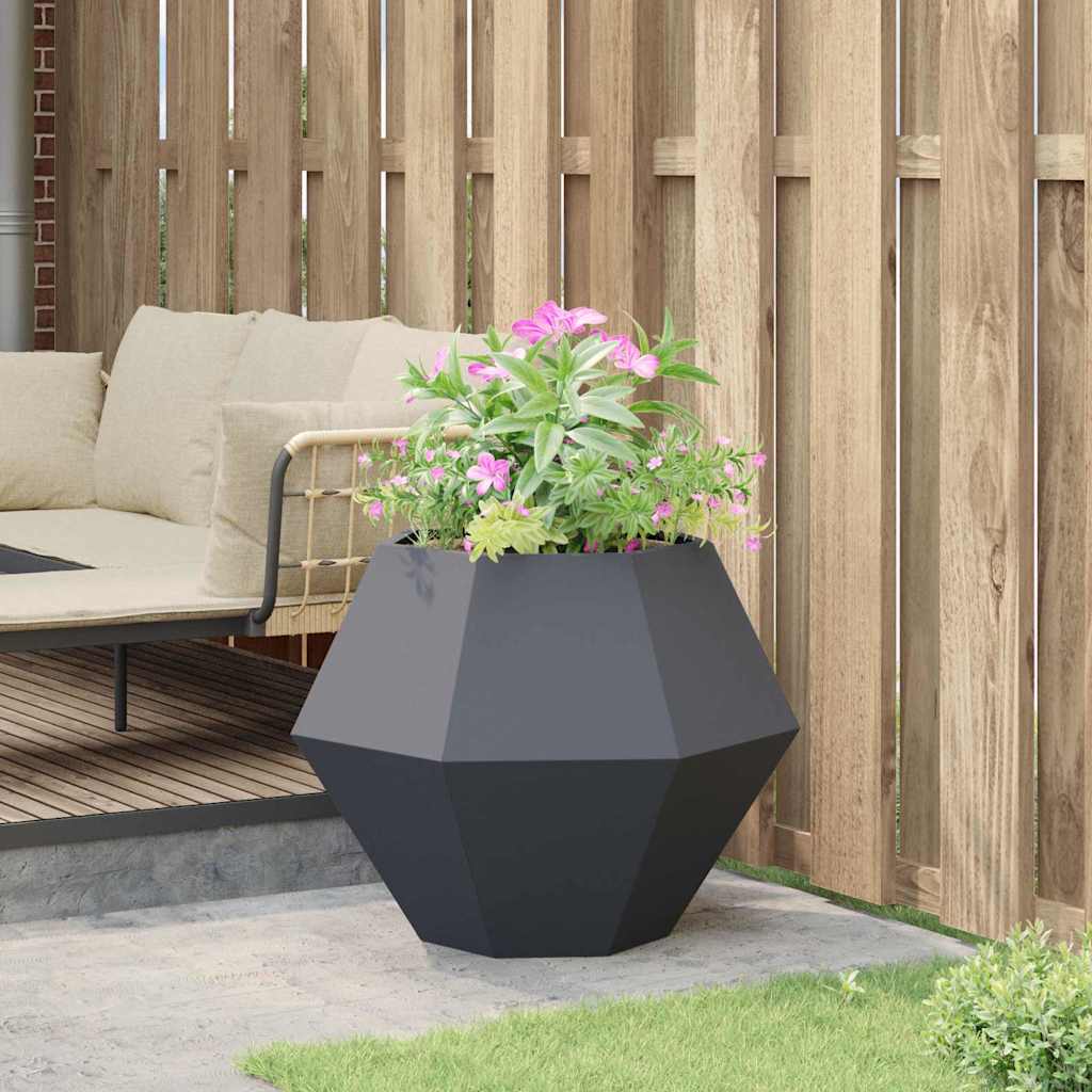 Plantekassed Antrasitt 75 x 75 x 60 cm Stål