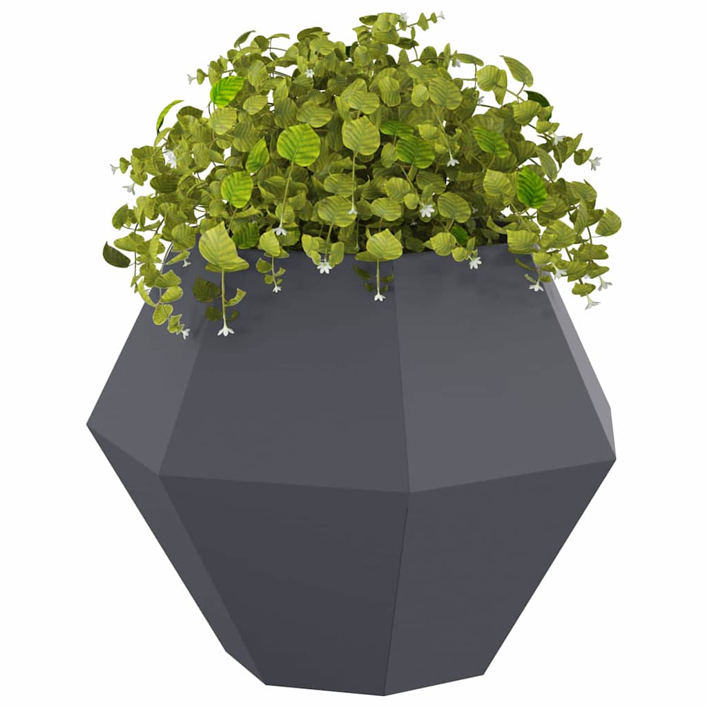 Plantekassed Antrasitt 75 x 75 x 60 cm Stål