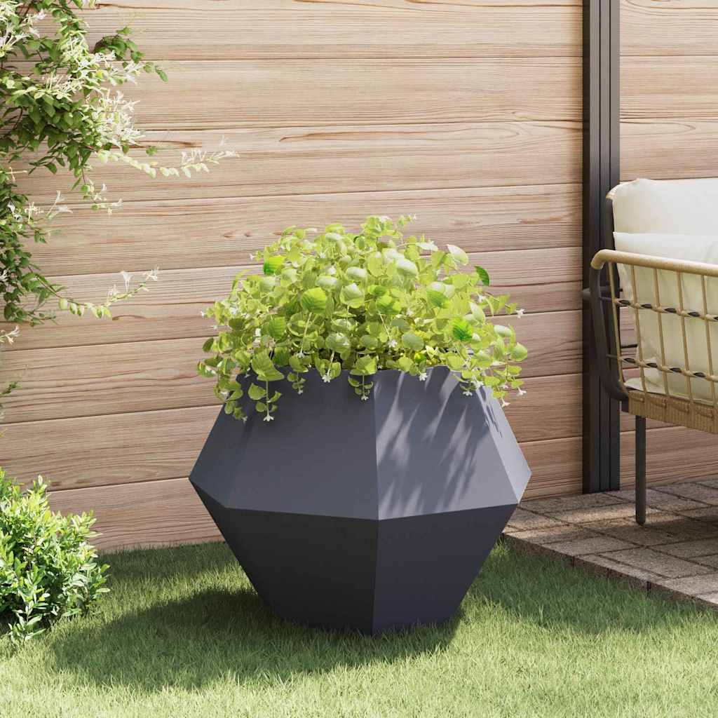 Plantekassed 2 pcs Antrasitt 75 x 75 x 60 cm Stål