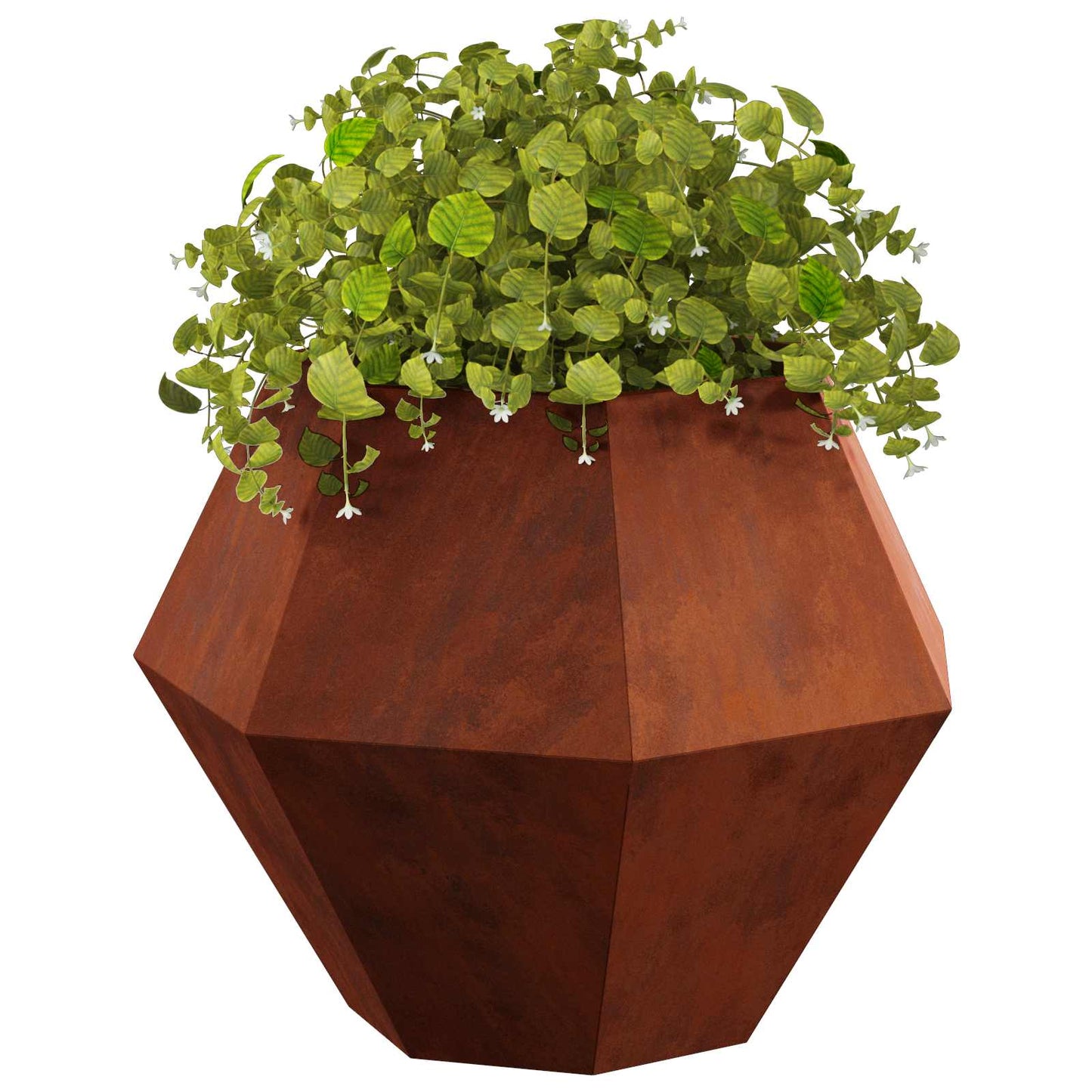 Plantekassed 2 pcs Rusten 75 x 75 x 60 cm Cortenstål