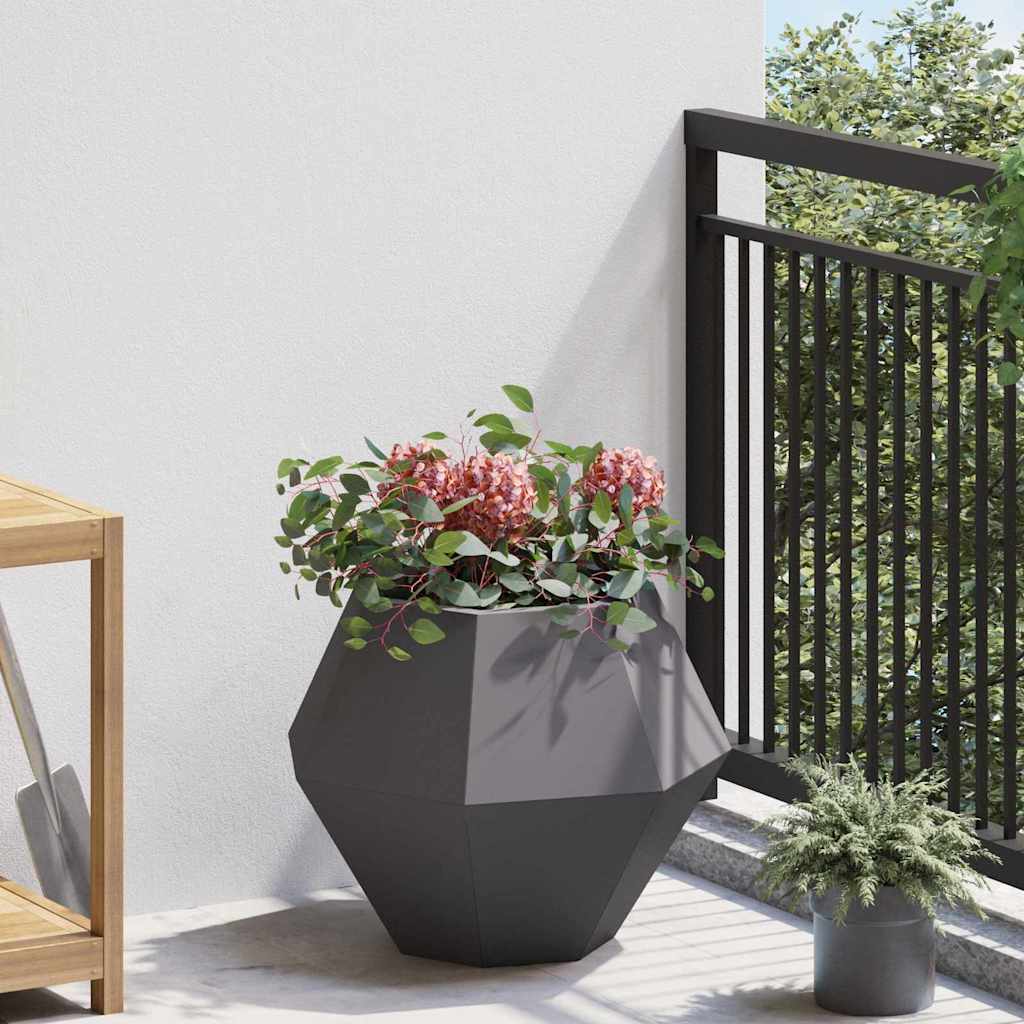Plantekassed 2 pcs Svart 50 x 50 x 40 cm Stål
