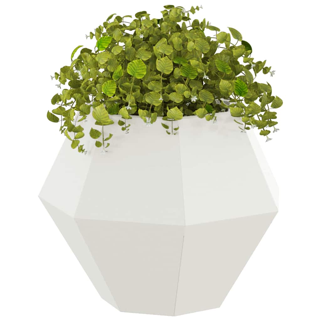 Plantekassed 2 pcs Hvit 50 x 50 x 40 cm Stål