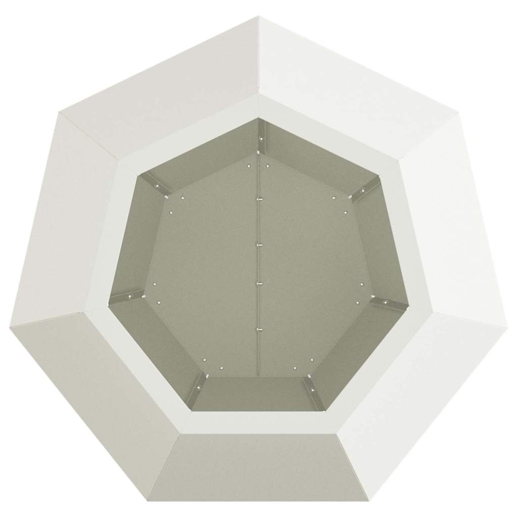 Plantekassed 2 pcs Hvit 50 x 50 x 40 cm Stål