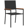 Hage Spisegruppe 11 pcs Svart Poly rattan